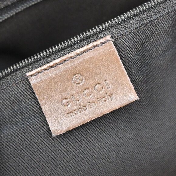 GUCCI GG Pattern 2Way Shoulder Hand Bag Canvas Leather Brown GHW Italy 34EE795 - Picture 14 of 16